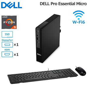 �y�@�l����zDell Pro Essential Micro �f�X�N�g�b�v�p�\�R�� Windows11 Pro AMD Ryzen5 ������16GB SSD 512GB Wi-Fi6 �X�s�[�J�[���� HDMI DisplayPort USB�L�[�{�[�h USB���w�}�E�X DTOP117-001N1 �f�X�N�g�b�vPC �V�i �{��