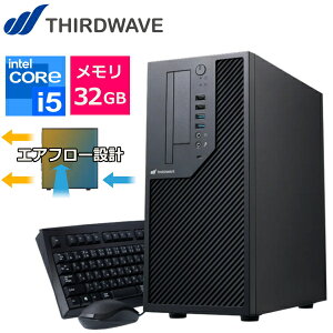 �y32GB ���������ځz�f�X�N�g�b�v �p�\�R�� TRA4033511 AM-C5AIGA-07B �f�X�N�g�b�v�p�\�R�� Windows11 pro Core i5 ������ 32GB SSD 500GB �f�X�N�g�b�vPC �V�i �{�� THIRDWAVE �T�[�h�E�F�C�u