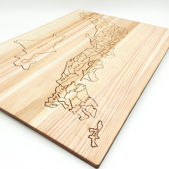 木製 日本地図パズル ひらがな 国産杉 永遠の定番 おもちゃ 大分津江杉 木育 木製雑貨 出群