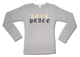 デミムーンLOVE＆PEACEレディスデザインTシャツ