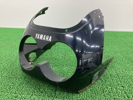 FZR250アッパーカウル紺ヤマハ純正バイク部品2KRフロントカウル修復素材にコケキズ無し品薄希少品車検Genuine【中古】