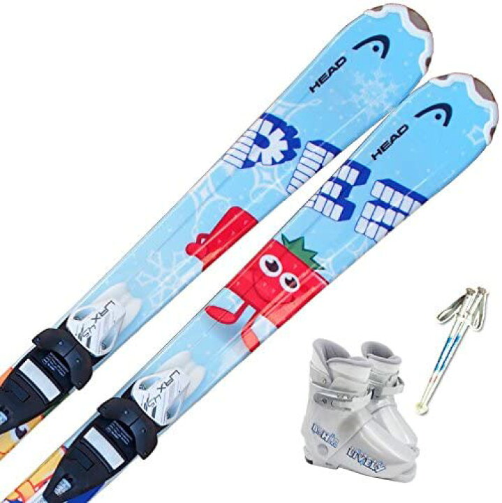 子ども用 スキーセット HEAD TEAM 117cm ブーツ21cm 伸縮式ストック 