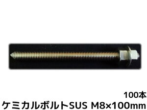 P~J{g AJ[{g XeX SUS M8×100mm 100{ ؃{g1{ ibg2 bV[1 VJbg ʃJbg SUS304y񂹕iz