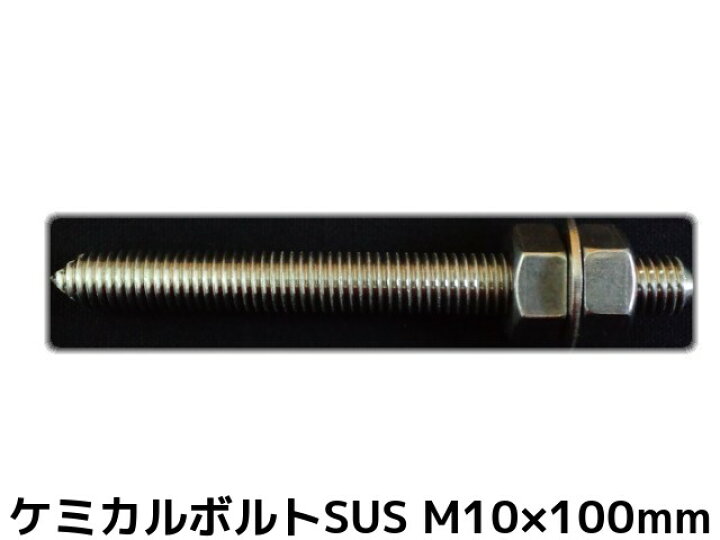 楽天市場】ケミカルボルト アンカーボルト ステンレス SUS M10×100mm 