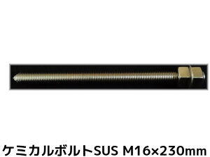 �P�~�J���{���g �A���J�[�{���g �X�e�����X SUS M16×230mm ���؃{���g1�{ �i�b�g2�� ���b�V���[1�� V�J�b�g ���ʃJ�b�g SUS304�y��񂹕i�z