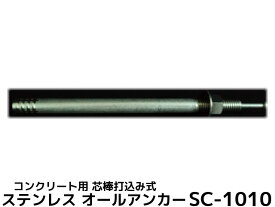 サンコーテクノ オールアンカー SC-1010 M10×100mm 1本 ステンレス製 SUS304系 コンクリート用 芯棒打込み式【取寄せ品】