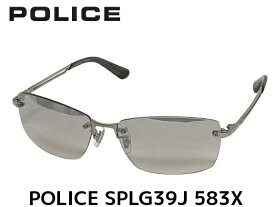 POLICE ポリス サングラス SPLG39J 583X 新作 チタンフレーム ミラーグラデーション ツーポイント フチなし 2023年モデル 国内正規品 SPL39J
