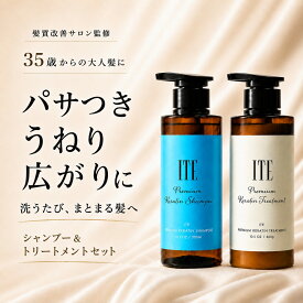 ITE Premium ケラチンシャンプートリートメント 300ボトルセット 500詰替えセット 高濃度 活性ケラチン オーガニック 髪質改善 イットプレミアム 美髪 シルク ナノセラミド CMC サロン専売品 ギフト プレゼント ケラチントリートメント