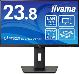 }EXRs[^[ iiyama j^[ fBXvC 23.8C` tHD USB Type-C IPS  px c] HDMI DisplayPort LAN|[g 3N T|[g XUB2492HSN-B5K