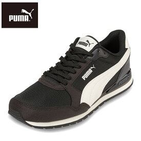 【全品P5倍！6日〜9日まで】プーマ PUMA 385510.11L レディース靴 靴 シューズ 2E相当 ローカットスニーカー スポーツシューズ ST ランナー V3 メッシュ JR ウォーキング ランニング ジム 運動 人気 ブランド ブラック×ホワイト SP