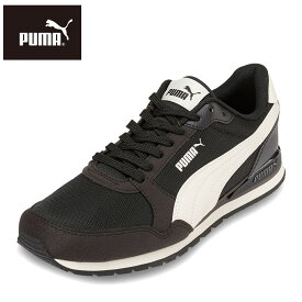 プーマ PUMA 385510.11L レディース靴 靴 シューズ 2E相当 ローカットスニーカー スポーツシューズ ST ランナー V3 メッシュ JR ウォーキング ランニング ジム 運動 人気 ブランド ブラック×ホワイト SP