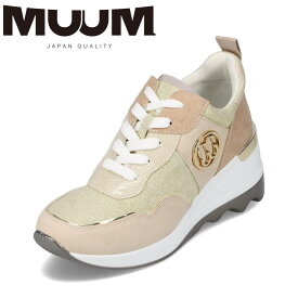 ムーム MUUM MU2101 レディース靴 靴 シューズ 2E相当 ローカットスニーカー 低反発 クッション メタルパーツ キレイめ 歩きやすい ゴールド SP
