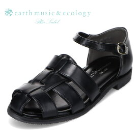 アースミュージックアンドエコロジー earth music&ecology EM-772 レディース靴 靴 シューズ 3E相当 サンダル グルカサンダル シンプル トレンド 人気 ブランド ブラック SP