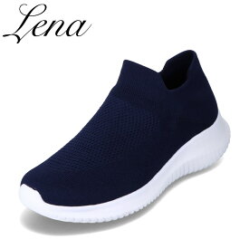 レナ Lena TS-9800 レディース靴 靴 シューズ 2E相当 スニーカー ニットスニーカー スリッポン 履きやすい 伸縮性 シンプル スポーツ ランニング 人気 ブランド ネイビー SP
