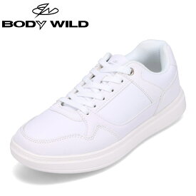 【全品P10倍！24日&25日20:00～4H限定】ボディワイルド BODY WILD BLS5593 レディース靴 靴 シューズ 3E相当 スニーカー 軽量 軽い スポーツ シンプル 人気 ブランド ホワイト SP