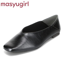 マシュガール masyugirl mg1024-4E レディース靴 靴 シューズ 4E相当 フラットシューズ バブーシュ 柔らかい 2WAY 高反発 フィット感 シンプル 4E 幅広 ブラック SP