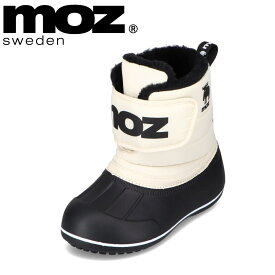 【全品P10倍！4日&5日20:00～4H限定】モズ スウェーデン MOZ sweden MZ-8230 キッズ靴 子供靴 靴 シューズ 2E相当 ブーツ キッズブーツ ウィンターブーツ 防寒ブーツ ボア 面テープ ロゴ キャラクター 人気 ブランド アイボリー SP