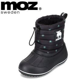 モズ スウェーデン MOZ sweden MZ-8231 キッズ靴 子供靴 靴 シューズ 2E相当 ブーツ キッズブーツ ウィンターブーツ 防寒ブーツ ボア ロゴ キャラクター 人気 ブランド ブラック SP