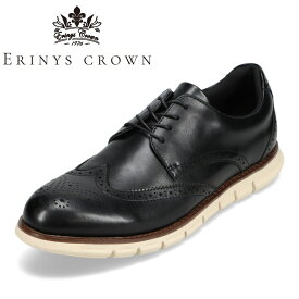 エリニュス・クラウン ERINYS CROWN ER-501 メンズ靴 靴 シューズ 3E相当 ビジネスシューズ 防水 本革 ウィングチップ レインシューズ カップインソール 歩きやすい 履きやすい 通勤 仕事 ビジネス ブラック×ホワイト SP