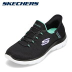 スケッチャーズ SKECHERS 150123 レディース靴 靴 シューズ 2E相当 ローカットスニーカー SUMMITS-DIAMONDDREA メッシュ ストレッチ クッション性 人気 ブランド ブラック×ターコイズ SP