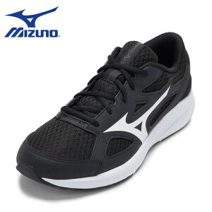 ミズノ MIZUNO K1GR234004 メンズ靴 靴 シューズ 4E相当 スニーカー ランニングシューズ サポート性 耐久性 柔らかい クッション性 4E 幅広 ブラック×ホワイト SP