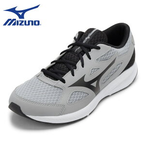 ミズノ MIZUNO K1GR234005 メンズ靴 靴 シューズ 4E相当 スニーカー ランニングシューズ サポート性 耐久性 柔らかい クッション性 4E 幅広 グレー×ブラック SP