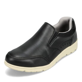 フェザーステップ FEATHER STEP FS-801 メンズ靴 靴 シューズ 3E相当 撥水加工スリッポン やわらかソール ローカット 晴雨兼用 ストレッチ 柔らかい 歩きやすい シンプル ブラック SP