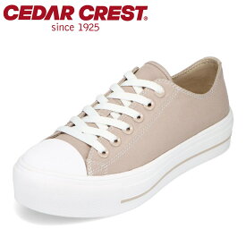 セダークレスト CEDAR CREST CC-9481W レディース靴 靴 シューズ 3E相当 軽量 キャンバススニーカー ローカットスニーカー カジュアル ECOスニーカー リサイクル素材使用 ベージュ SP