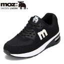 【全品P5倍！6日〜9日まで】モズ スウェーデン MOZ sweden MOZ-210 レディース靴 靴 シューズ 2E相当 ローカットスニーカー 厚底 エアソール クッション性 歩きやすい シンプル 定番 人気 ブランド おしゃれ ブラック SP