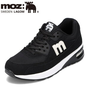 モズ スウェーデン MOZ sweden MOZ-210 レディース靴 靴 シューズ 2E相当 ローカットスニーカー 厚底 エアソール クッション性 歩きやすい シンプル 定番 人気 ブランド おしゃれ ブラック SP