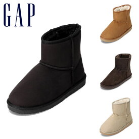 【全品P5倍！16日00:00〜4日間】ギャップ GAP GPL32201CW レディース靴 靴 シューズ 3E相当 ブーツ 撥水 はっ水 ムートン風 エコファー あたたかい ブラック SP