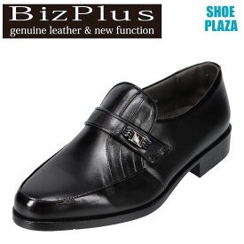 ビズプラス BIZPLUS 3016 メンズ靴 靴 シューズ 4E相当 ローファー スリッポン ビジネスシューズ 紐なし 幅広 クッション性 歩きやすい 履きやすい 革靴 ブラック SP