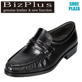 ビズプラス BIZPLUS 217 メンズ靴 靴 シューズ 4E相当 ローファー スリッポン ビジネスシューズ 紐なし 幅広 クッション性 歩きやすい 履きやすい 革靴 ブラック SP