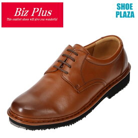 ビズプラス BIZPLUS 7730 メンズ靴 靴 シューズ 4E相当 ビジネスシューズ 外羽根 プレーントゥ 本革 幅広 クッション性 歩きやすい 履きやすい ラウンドトゥ シンプル 革靴 ブラウン SP