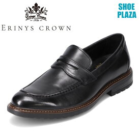 エリニュス・クラウン ERINYS CROWN ER-0334 メンズ靴 靴 シューズ 3E相当 ビジネスシューズ ローファー 屈曲性 柔らかい 本革 レザー ブラック SP