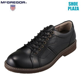 マックレガー McGREGOR MC8025 メンズ靴 靴 シューズ 3E相当 カジュアルシューズ 本革 レザー 軽量 軽い 小さいサイズ対応 ブラック SP