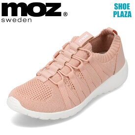 モズ スウェーデン MOZ sweden MOZ-61801 レディース靴 靴 シューズ 2E相当 ローカットスニーカー 着脱簡単 歩きやすい ゴム紐 ロゴ カジュアルシューズ 人気 ブランド ローズ SP