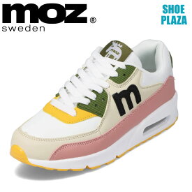 モズ スウェーデン MOZ sweden MOZ-5130 レディース靴 靴 シューズ 2E相当 ローカットスニーカー 厚底スニーカー 衝撃吸収 エアソール ロゴ おしゃれ カラフル 人気 ブランド ベージュホワイト SP