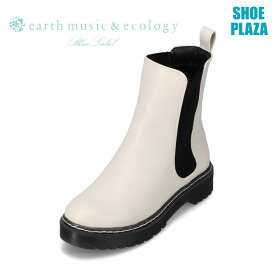 アースミュージックアンドエコロジー earth music&ecology EM-856 レディース靴 靴 シューズ 3E相当 ショートブーツ サイドゴアブーツ ミドル丈ブーツ ボリューム底 リブ 履きやすい 安定感 人気 ブランド おしゃれ アイボリー SP