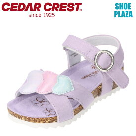 CEDAR CREST セダークレスト CC-3107 キッズ靴 子供靴 靴 シューズ 2E相当 キッズサンダル 子ども 女の子 履きやすい 歩きやすい ハート かわいい パープル SP