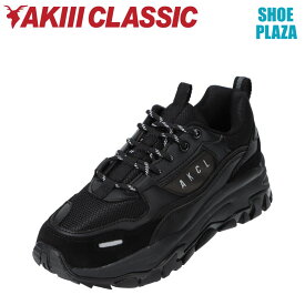 アキクラシック AKIII CLASSIC AKC0003-BLK レディース靴 靴 シューズ 3E相当 スニーカー 厚底 ボリュームソール トラッカー ダッドシューズ 美脚 大きいサイズ対応 ブラック SP