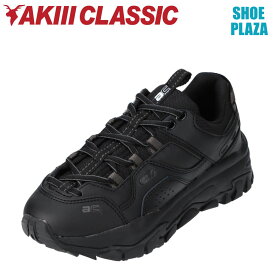 アキクラシック AKIII CLASSIC AKC0007-TBL レディース靴 靴 シューズ 3E相当 スニーカー 厚底 ボリュームソール 美脚 大きいサイズ対応 トリプルブラック SP