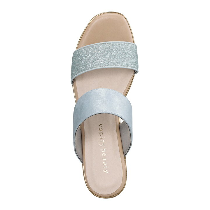 楽天市場 バニティービューティー Vanitybeauty Va レディース靴 E相当 サンダル ウェッジソール グリッター クッション性 ブルー Tsrc 東京靴流通センター 楽天市場店
