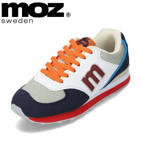 モズ スウェーデン MOZ sweden MOZ-2024 レディース靴 靴 シューズ 2E相当 スニーカー ローカットスニーカー カラフル レトロ ロゴ 人気 ブランド ネイビー TSRC