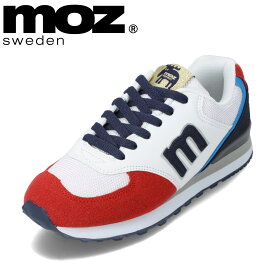 モズ スウェーデン MOZ sweden MOZ-2024 レディース靴 靴 シューズ 2E相当 スニーカー ローカットスニーカー カラフル レトロ ロゴ 人気 ブランド レッド TSRC