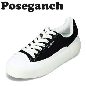 ポーズガンツ POSEGANCH PG-002 レディース靴 靴 シューズ 3E相当 スニーカー 厚底スニーカー ローカットスニーカー エアソール 軽量 ボリュームソール 韓国ファッション 人気 ブランド おしゃれ ブラック TSRC
