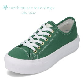 アースミュージックアンドエコロジー earth music&ecology EM-6610 レディース靴 靴 シューズ 3E相当 スニーカー 厚底スニーカー ローカットスニーカー シンプル カジュアル 人気 ブランド おしゃれ グリーン TSRC