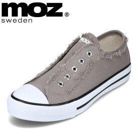 モズ スウェーデン MOZ sweden MOZ-94518 レディース靴 靴 シューズ 2E相当 スニーカー スリッポン カットオフ 切りっぱなし 履きやすい 脱ぎやすい ローカットスニーカー 人気 ブランド グレー TSRC