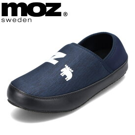 モズ スウェーデン MOZ sweden 3822 メンズ靴 靴 シューズ 2E相当 スニーカー スリッポン かかとが踏める 履きやすい クッション中敷き 人気 ブランド ネイビー TSRC