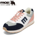 【全品P5倍！6日〜9日まで】モズ スウェーデン MOZ sweden MOZ-900 レディース靴 靴 シューズ 2E相当 スニーカー ローカットスニーカー ニュアンスカラー くすみカラー ロゴ シンプル 人気 ブランド ネイビー×ピンク TSRC